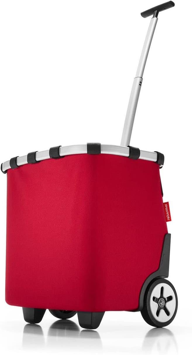 reisenthel carrycruiser Black Frame/Black - Portable Shopping Trolley with Sturdy Aluminum Frame, Shoulder Strap and Removable mesh Inner Bag -Water-Repellent