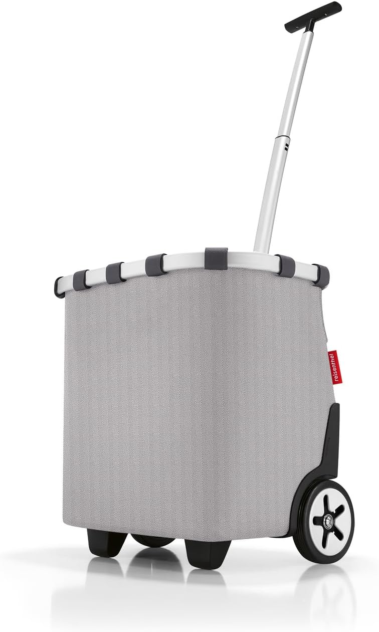 reisenthel carrycruiser Black Frame/Black - Portable Shopping Trolley with Sturdy Aluminum Frame, Shoulder Strap and Removable mesh Inner Bag -Water-Repellent