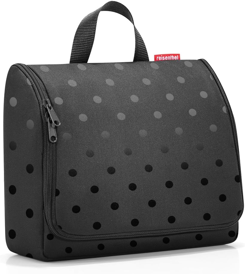 reisenthel Toiletbag XL Practical Toiletry Bag with Hook, Water-Repellent Material, Mesh black., 28 cm, Cosmetic bag