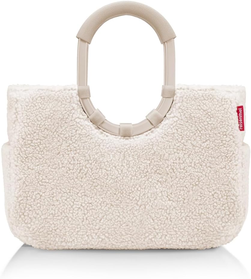 reisenthel Loopshopper M - Sturdy Bag with Practical Compartments Made from Recycled PET Bottles - Elegance When Shopping, Lots of Function Included, Teddy Sand, M