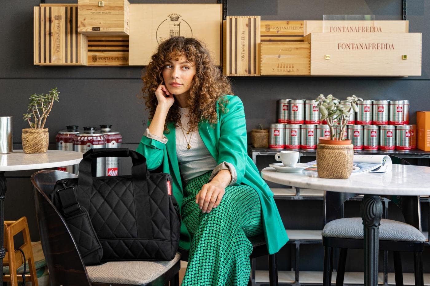 reisenthel Allrounder L - Versatile Doctor's Bag for Travel, Work or Leisure - With Functional Stylish Design, Herringbone Mocha, One Size, Modern