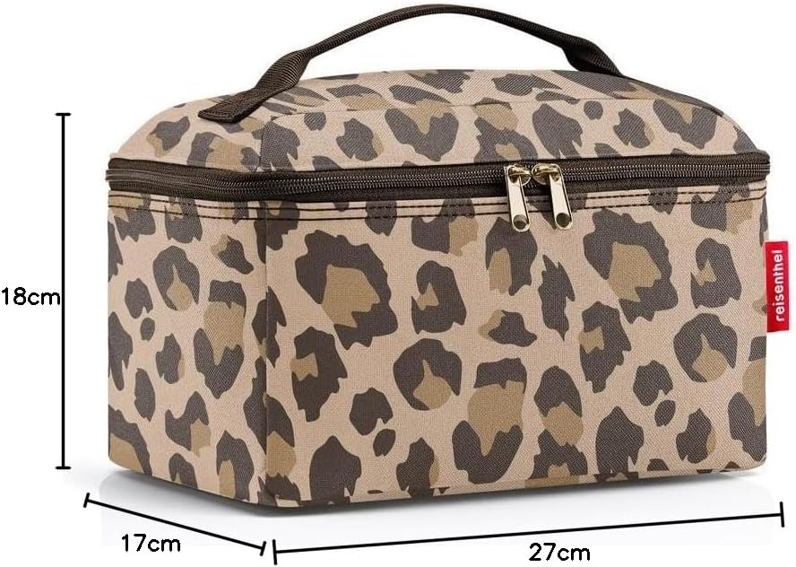 reisenthel beautycase glossy dots black - square toiletry bag, luggage organizer, cosmetic bag