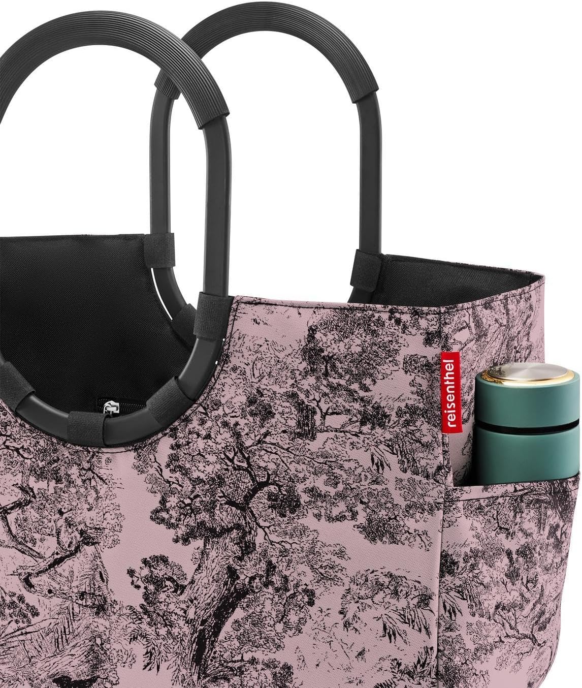 reisenthel Loopshopper L - Sturdy Bag with Practical Compartments Made from Recycled PET Bottles - Charming and Water-Repellent Design Gold, Mesh black., L