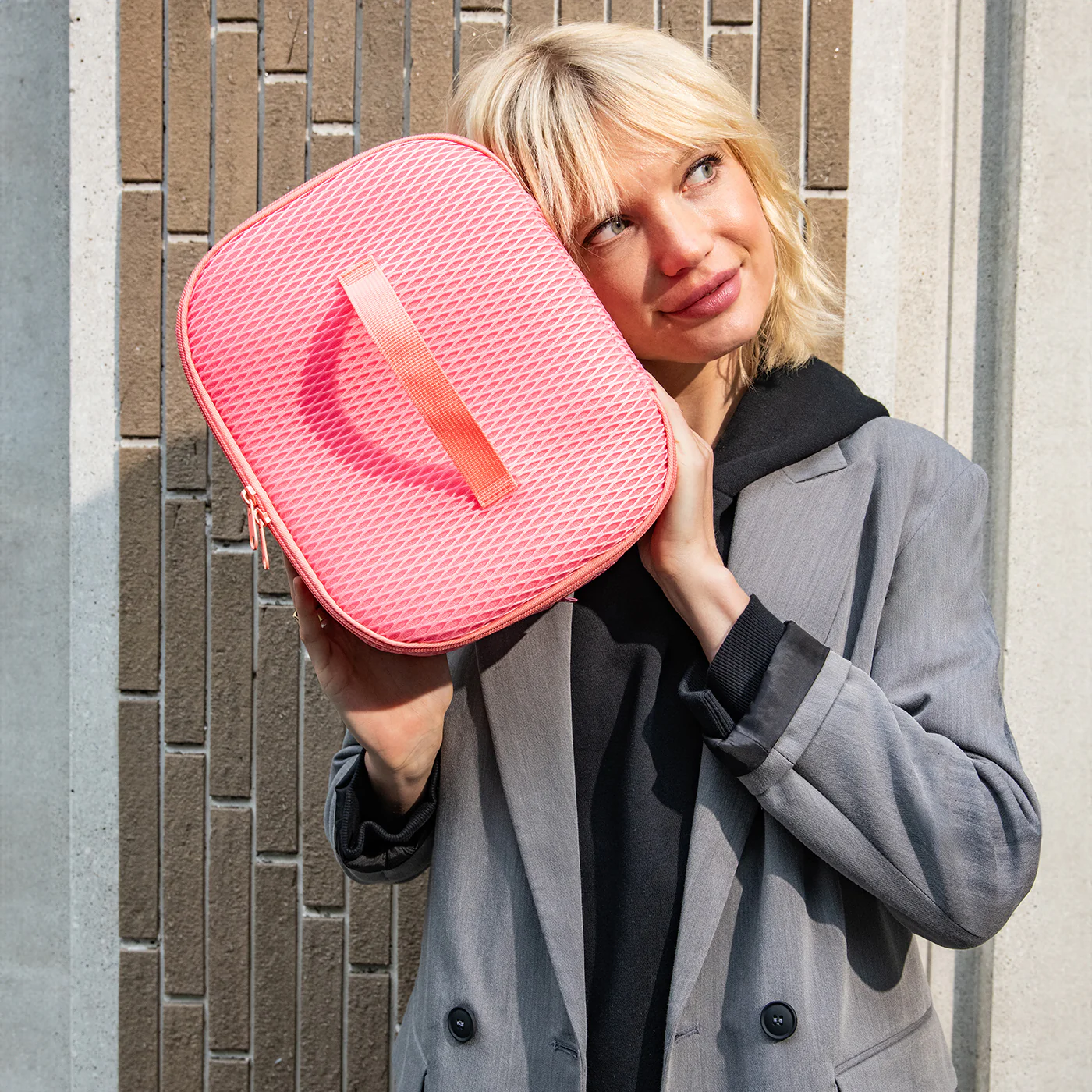 coolerbag M pocket mesh coral