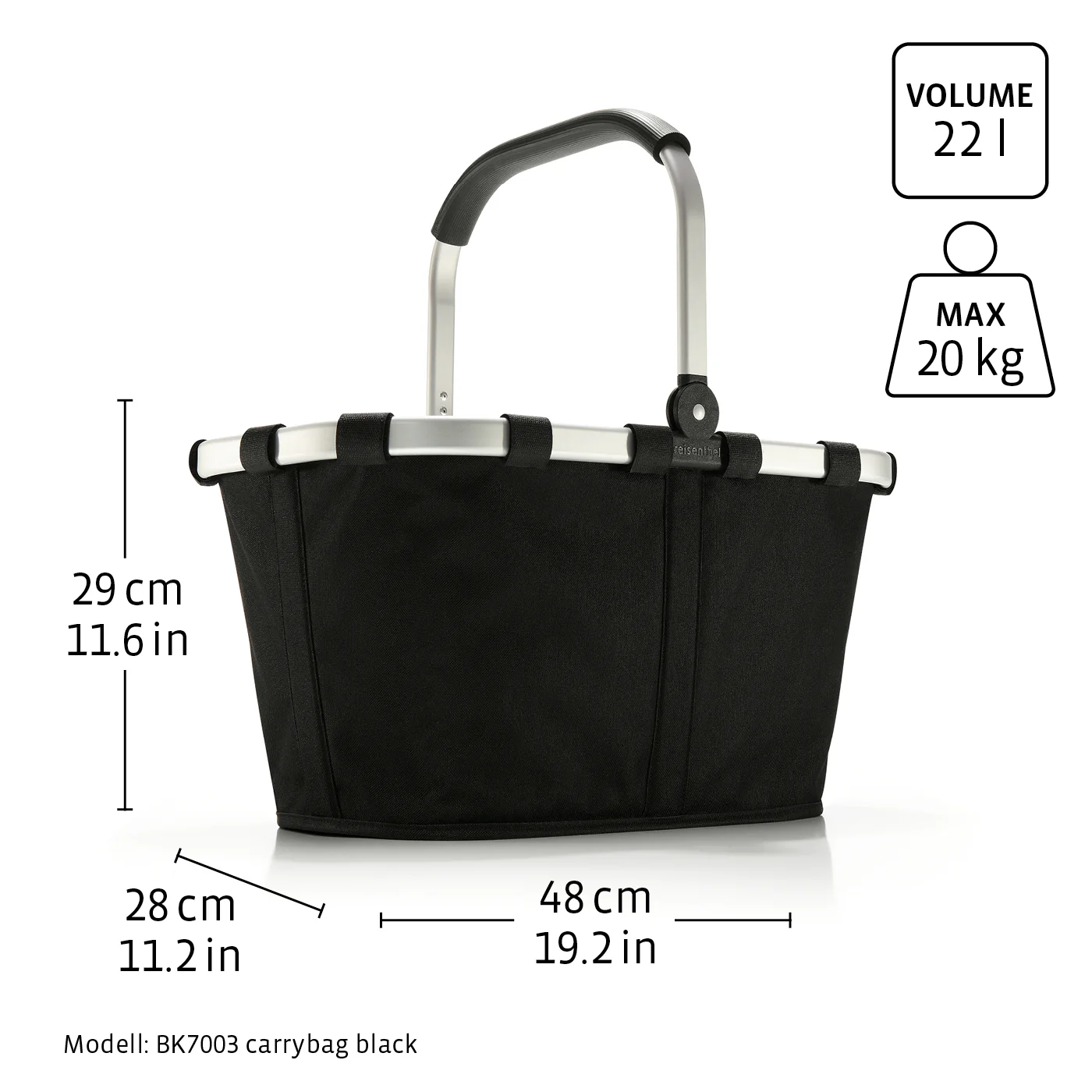 carrybag frame raffia black