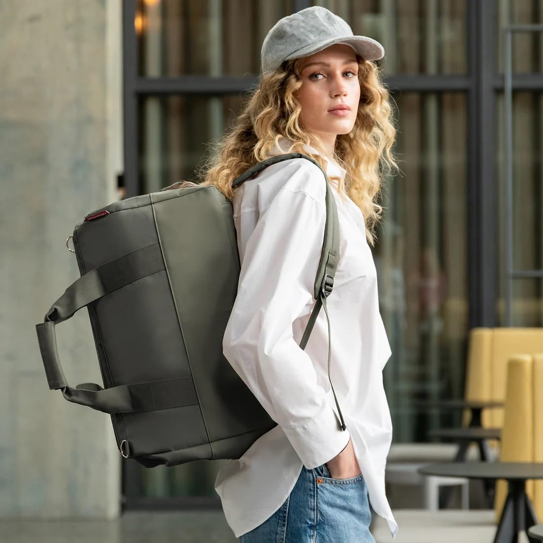 reisenthel Trolley M Frame Glossy dots Black, Mix Moss