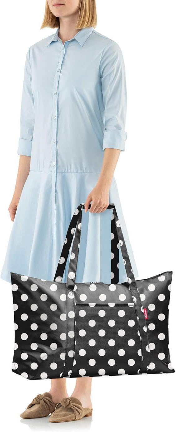 reisenthel mini maxi travelbag - foldable compact travel bag with trolley slip-on function - water repellent fabric