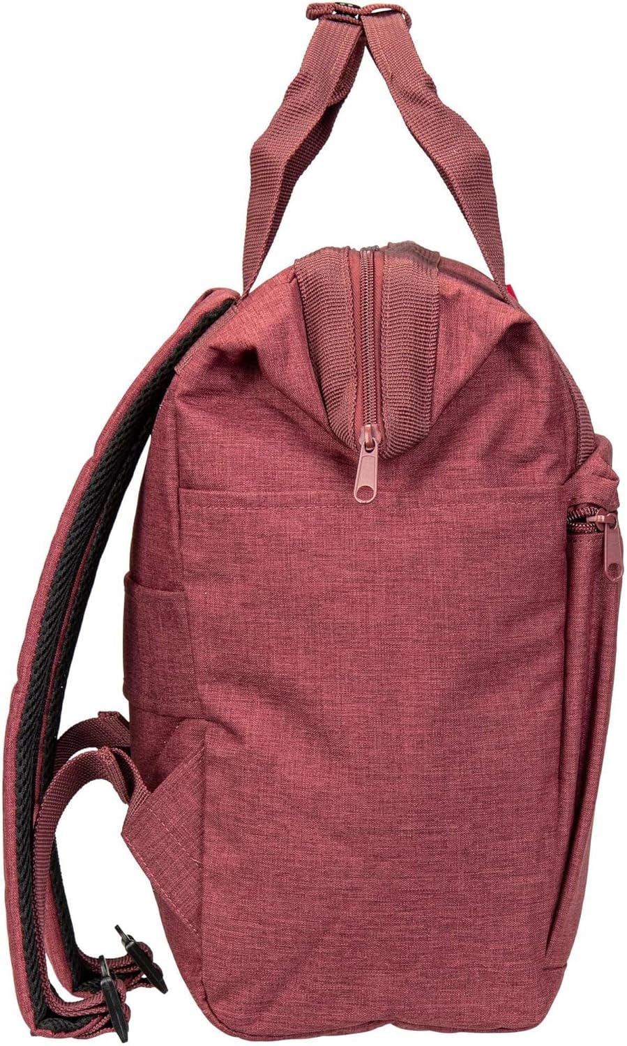 reisenthel Allrounder R Twist Maroon - Backpack and Carry Bag in One - With Pocket for Travel Trolleys
