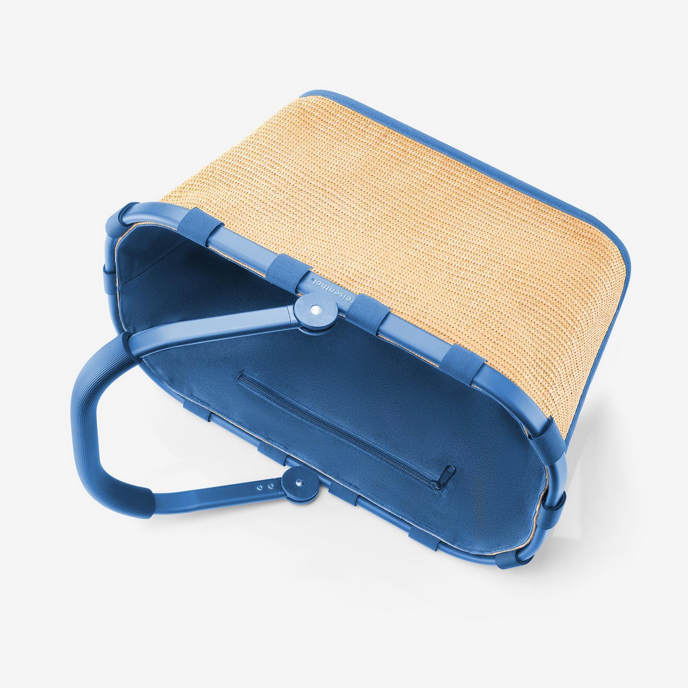 carrybag frame raffia blue