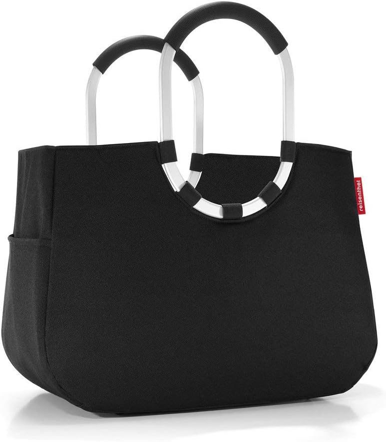 reisenthel Loopshopper L - Sturdy bag with practical compartments made from recycled PET bottles - charming and water-repellent design, Frame Metallic Dots Blue, L