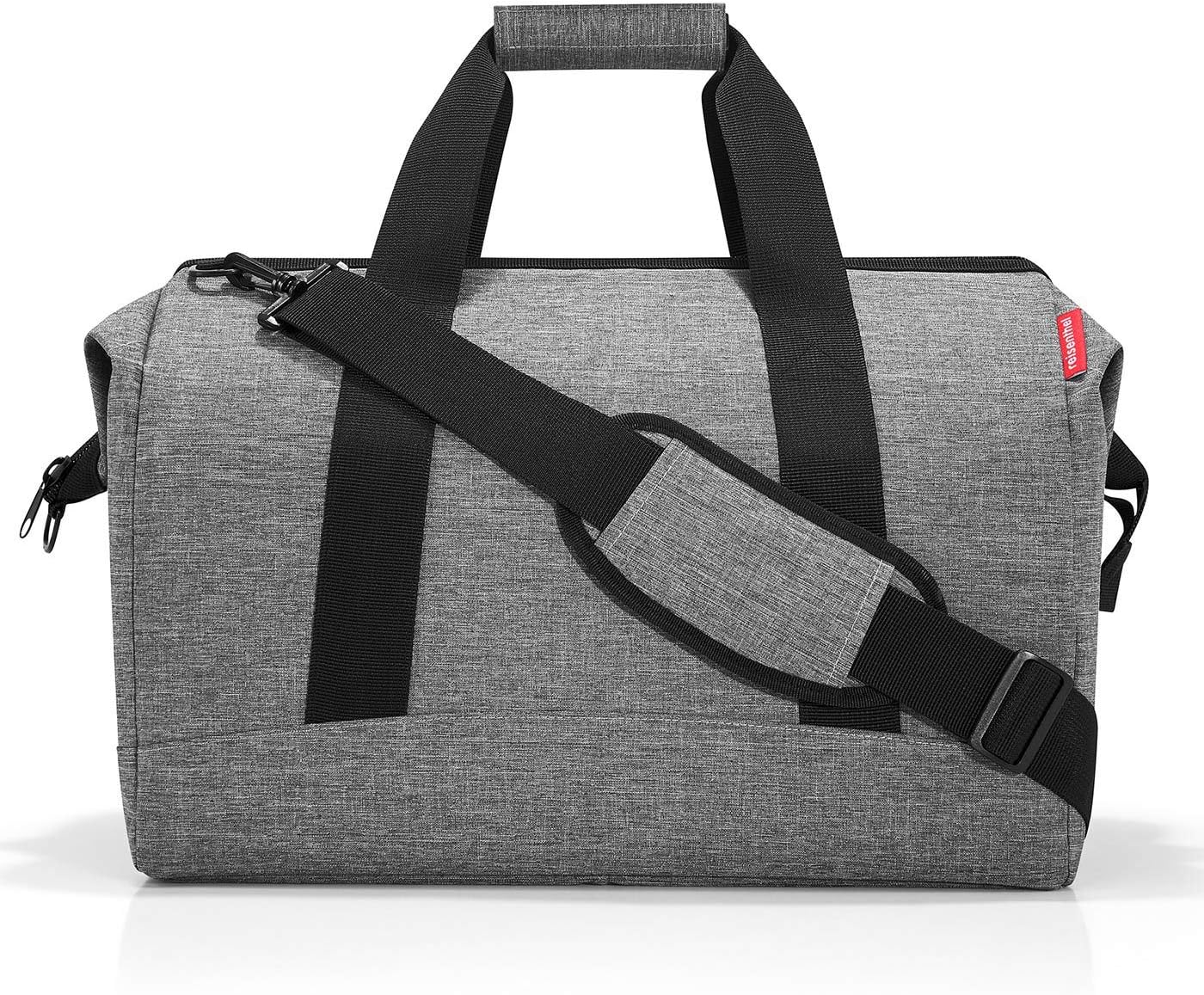 reisenthel Allrounder L Large Weekender Bag, Versatile 6-Pocket Padded Duffel, Twist Silver