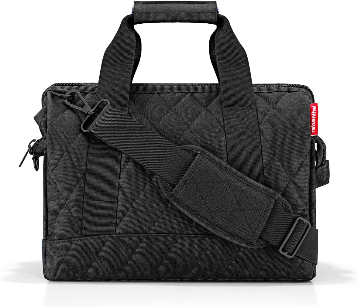 reisenthel allrounder M - Versatile Doctor's Bag for Travel, Work or Leisure - With Functional Stylish Design, Rhombus Black, M, travel bag