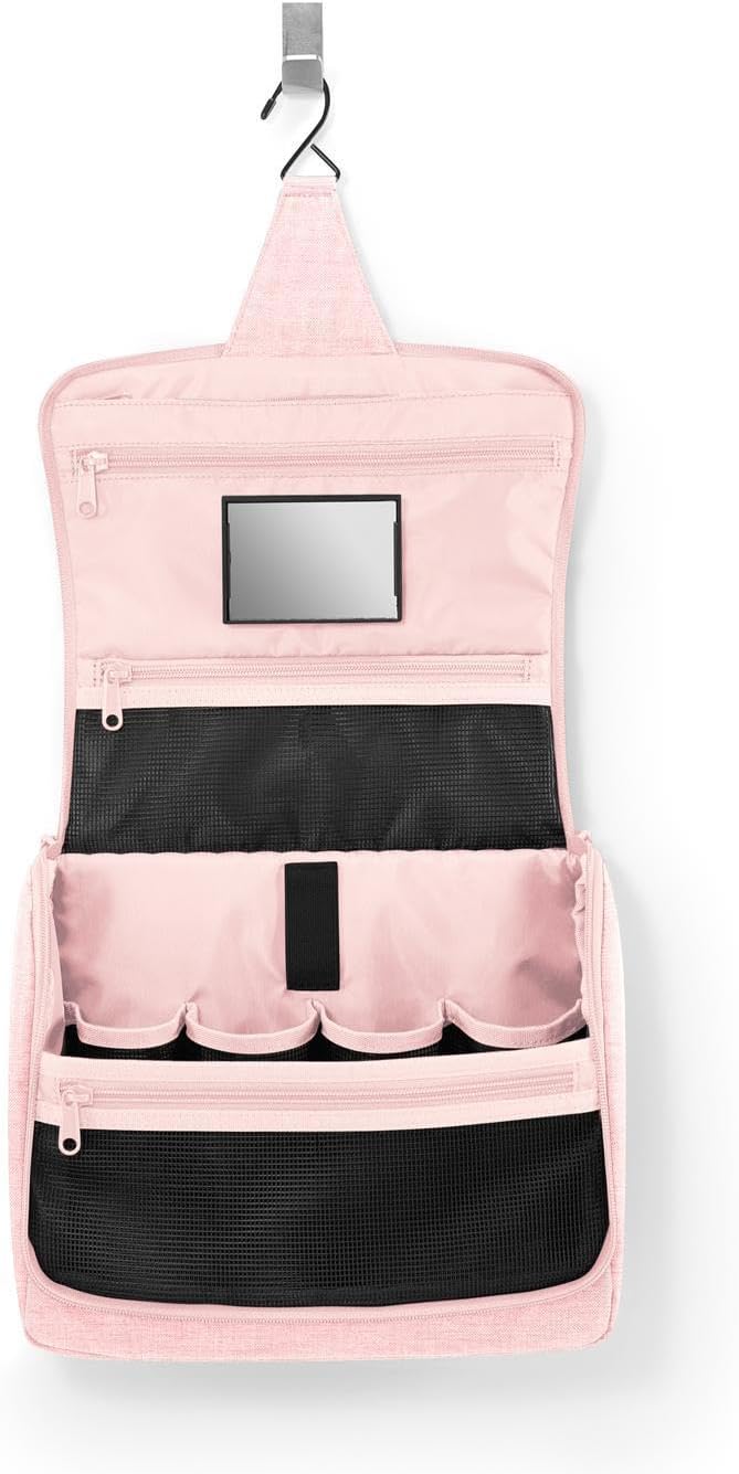 reisenthel Toiletbag XL Practical Toiletry Bag with Hook, Water-Repellent Material, Mesh black., 28 cm, Cosmetic bag