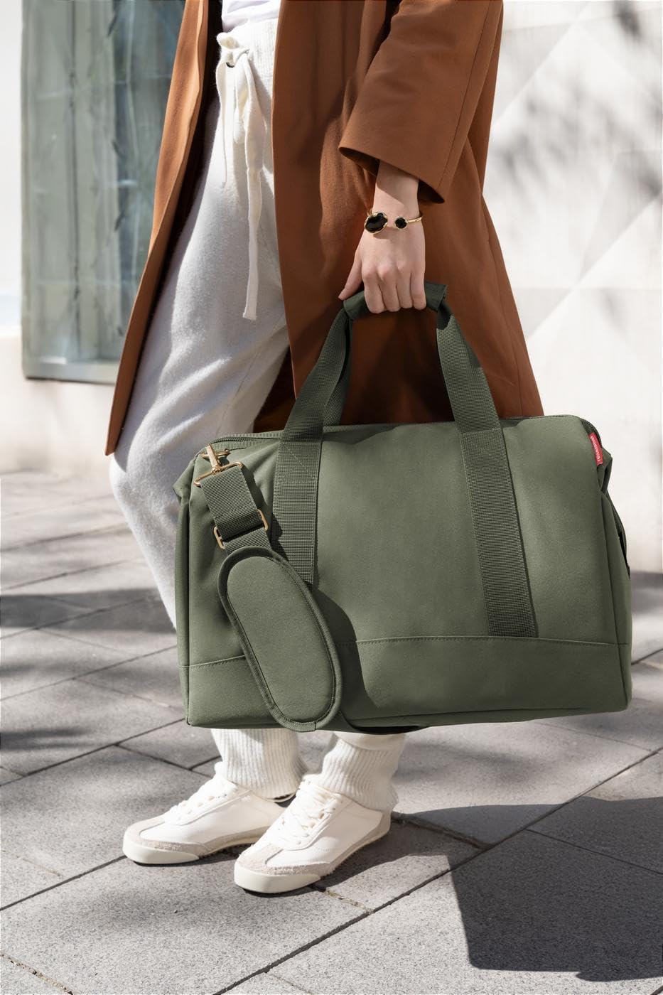 reisenthel Allrounder L - Versatile Doctor's Bag for Travel, Work or Leisure - With Functional Stylish Design, Herringbone Mocha, One Size, Modern