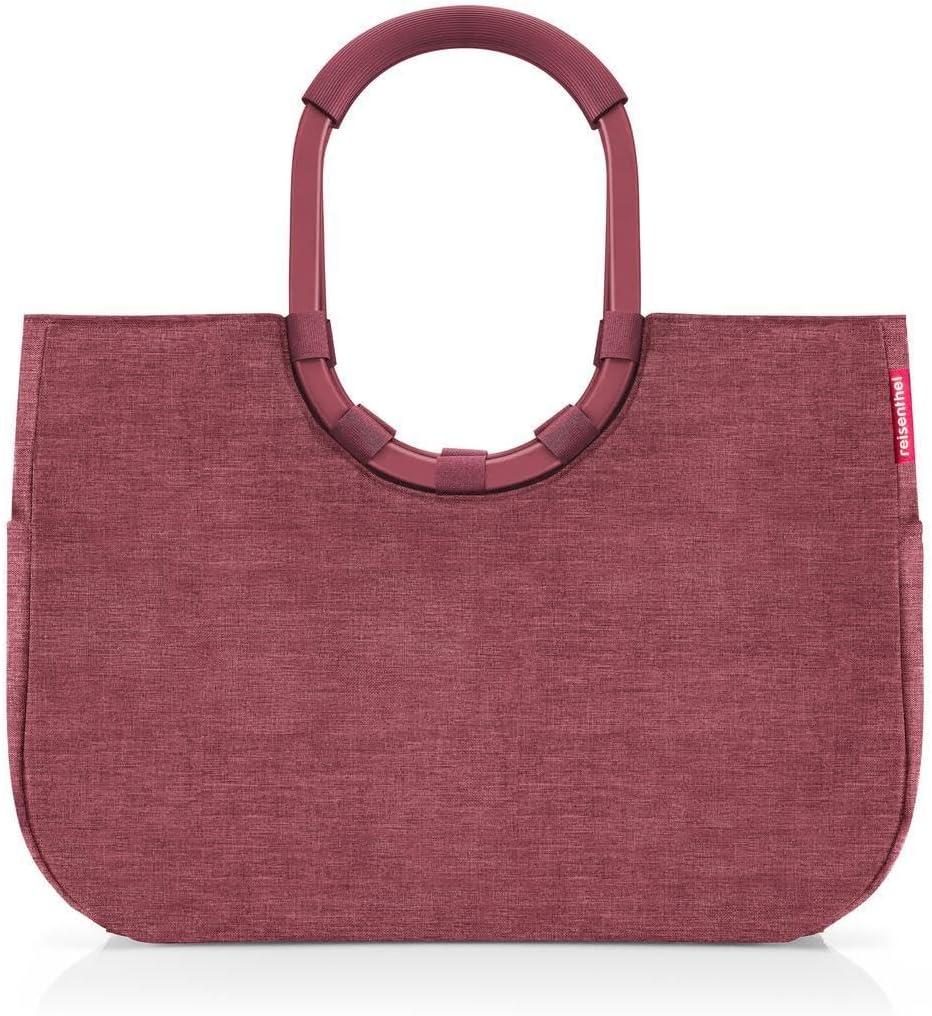 reisenthel Loopshopper L - Sturdy bag with practical compartments made from recycled PET bottles - charming and water-repellent design, Frame Metallic Dots Blue, L