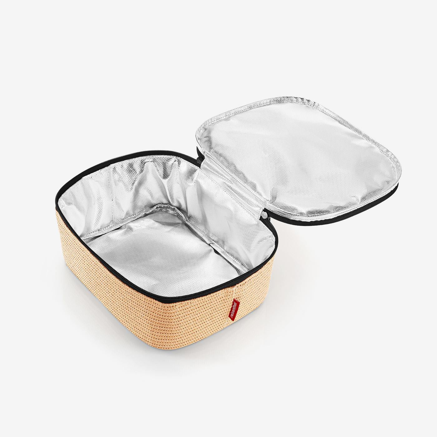 coolerbag M pocket raffia black