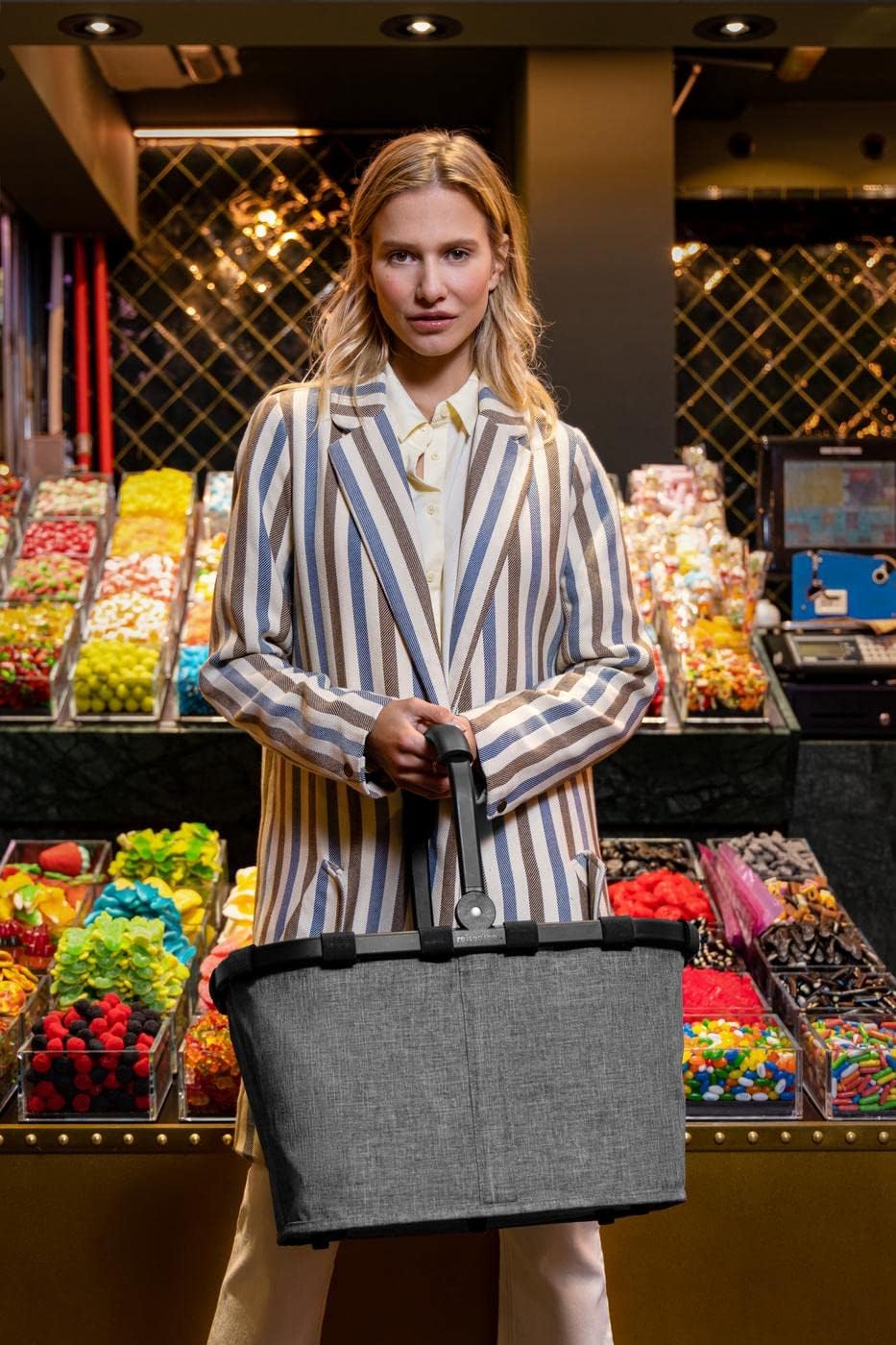 reisenthel carrybag twist sky rose - Sturdy shopping basket with plenty of storage space and practical inner pocket - Elegant and water-repellent design