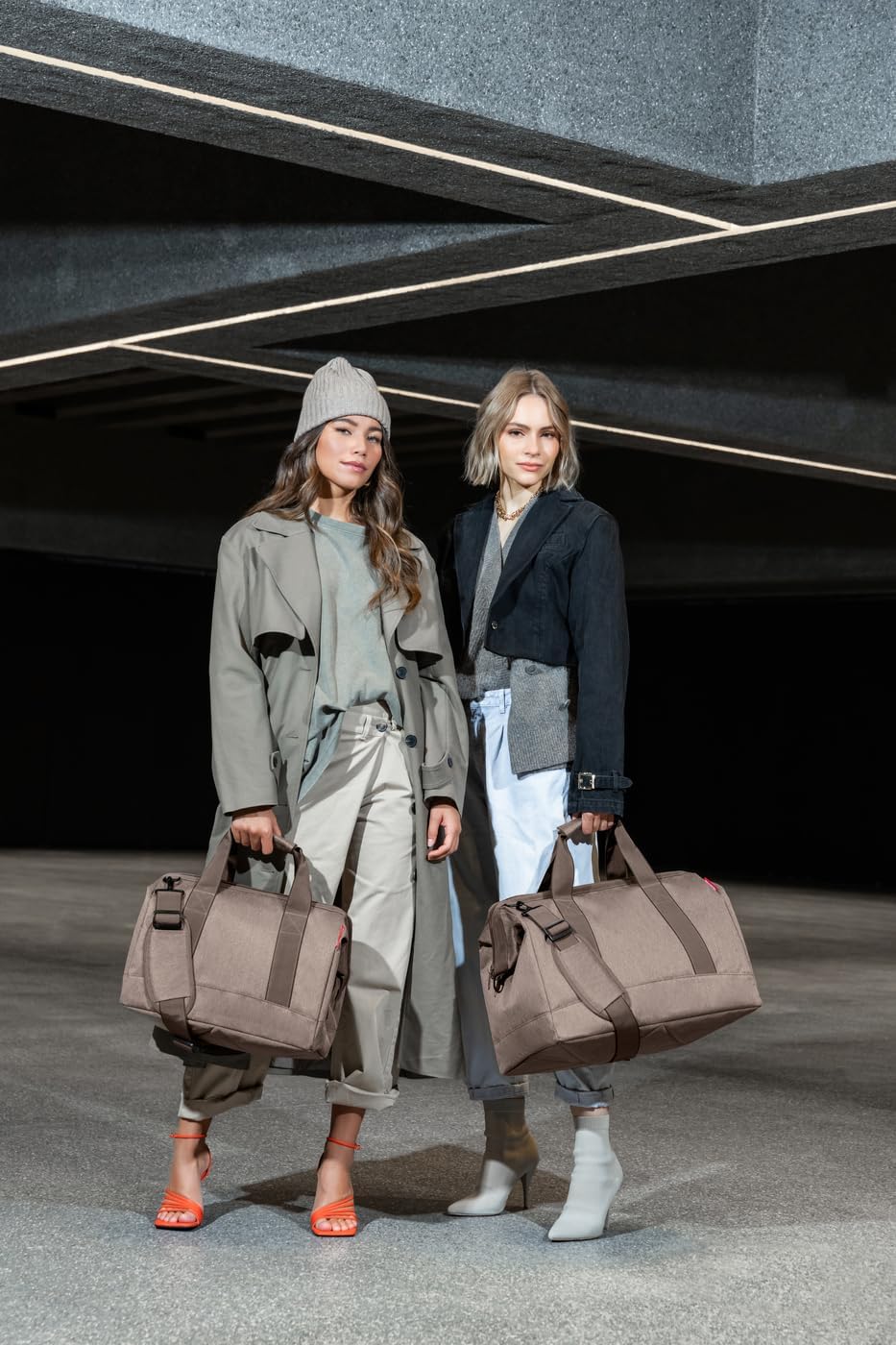 reisenthel Allrounder L - Versatile Doctor's Bag for Travel, Work or Leisure - With Functional Stylish Design, Herringbone Mocha, One Size, Modern