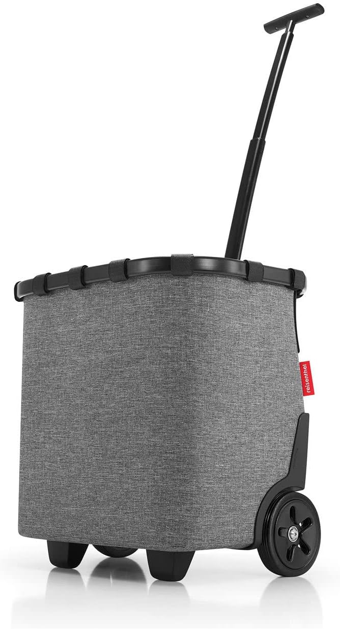 reisenthel carrycruiser Black Frame/Black - Portable Shopping Trolley with Sturdy Aluminum Frame, Shoulder Strap and Removable mesh Inner Bag -Water-Repellent