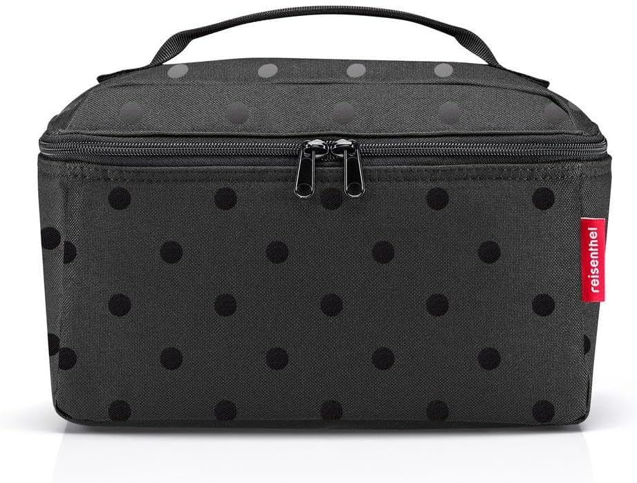 reisenthel beautycase glossy dots black - square toiletry bag, luggage organizer, cosmetic bag