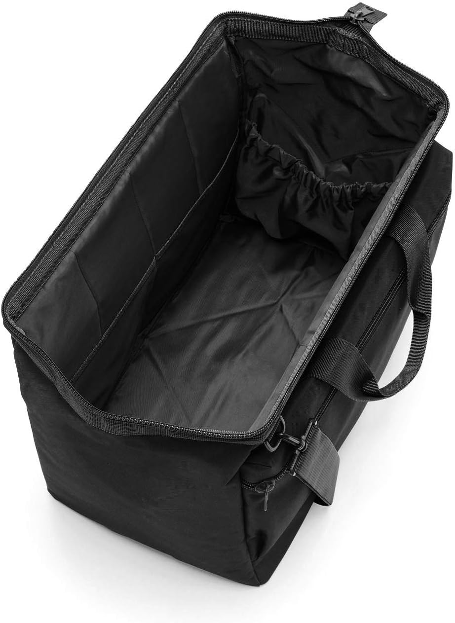 reisenthel Allrounder L Pocket Large Weekender Bag, Versatile 8-Pocket Padded Duffel, Black