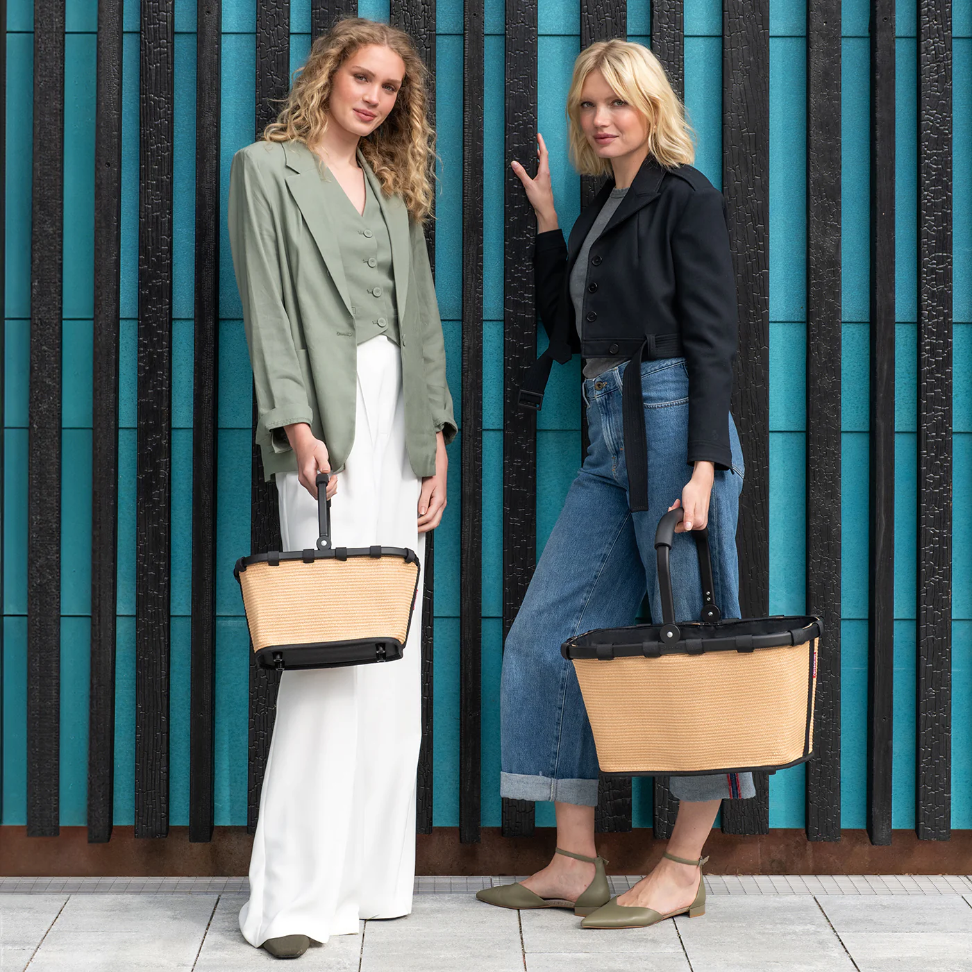 carrybag XS frame raffia black