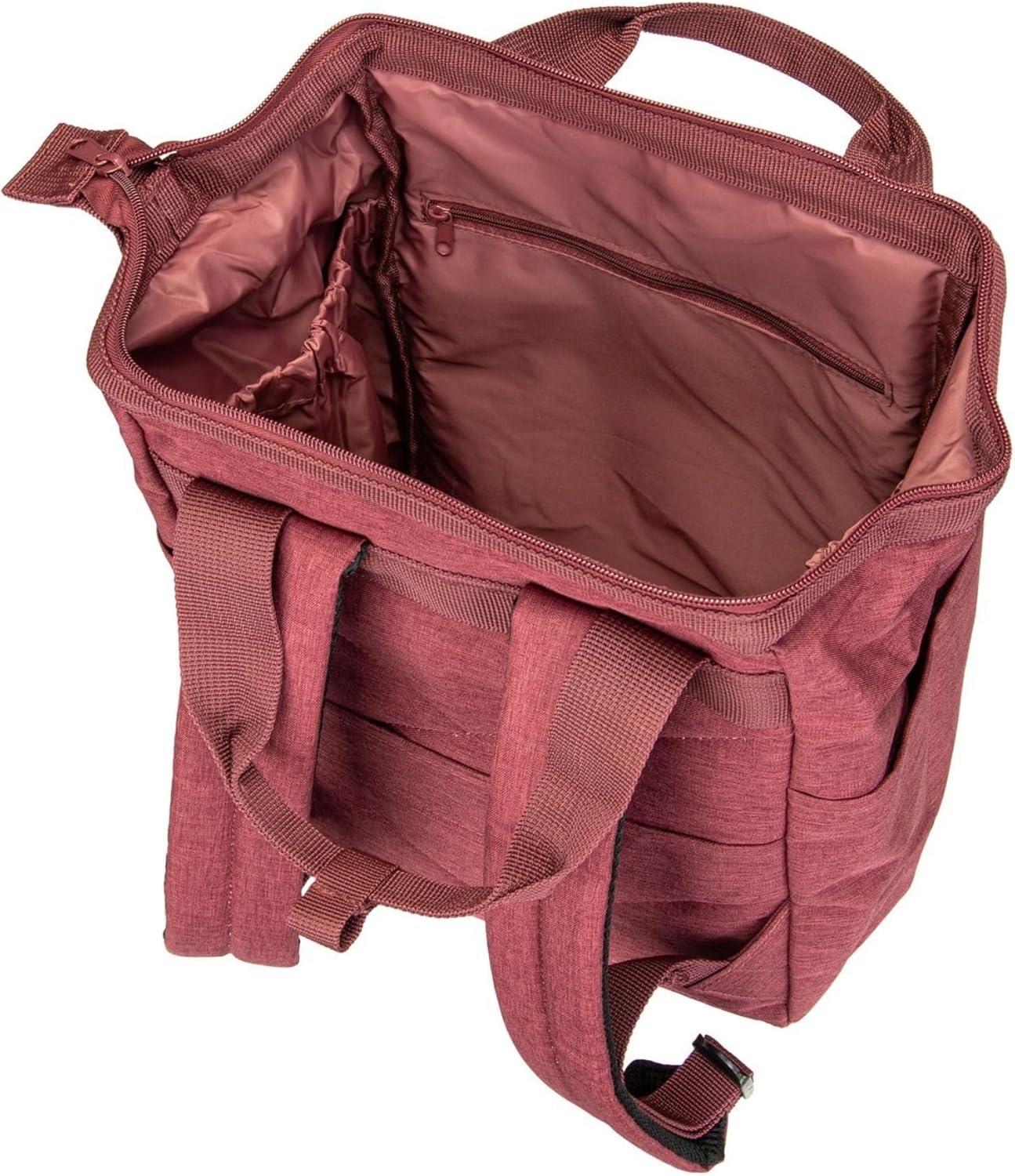 reisenthel Allrounder R Twist Maroon - Backpack and Carry Bag in One - With Pocket for Travel Trolleys
