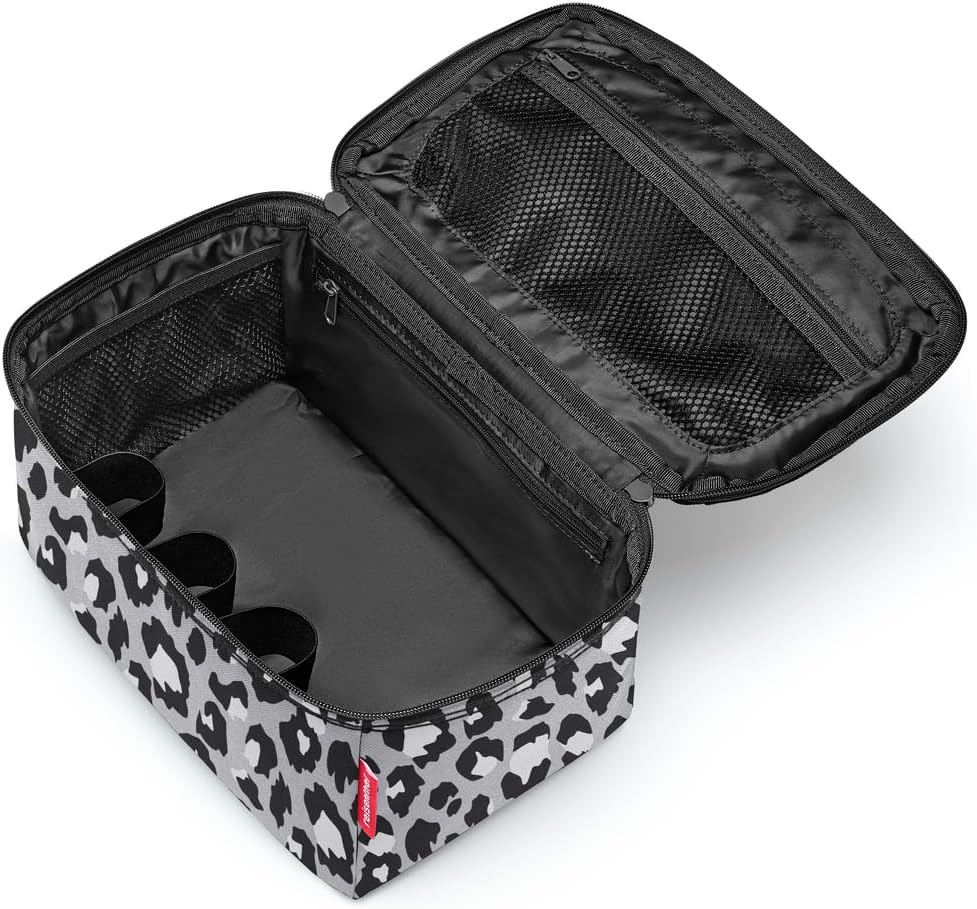 reisenthel beautycase glossy dots black - square toiletry bag, luggage organizer, cosmetic bag