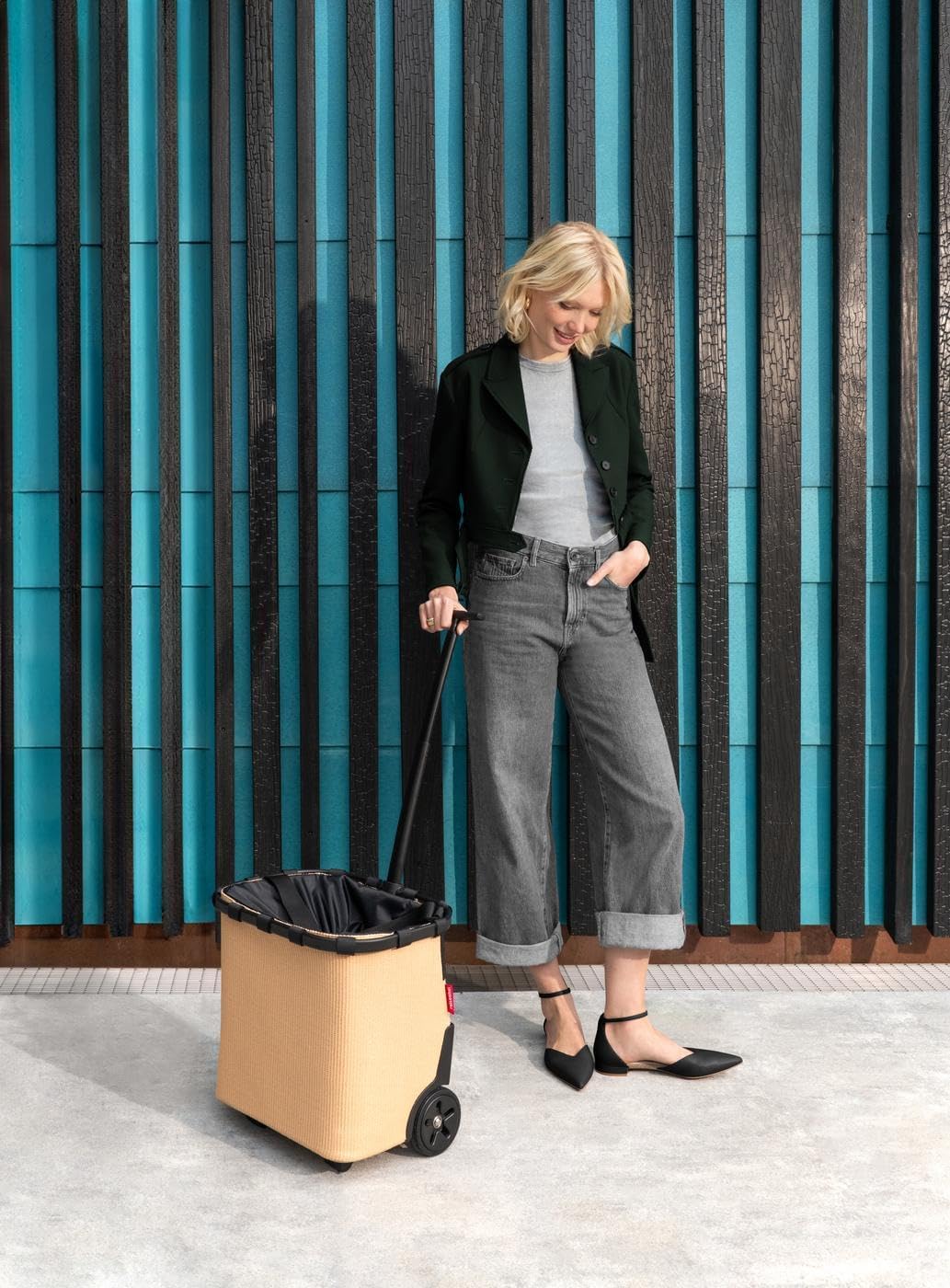 reisenthel Trolley, Frame Raffia Black, Einheitsgröße