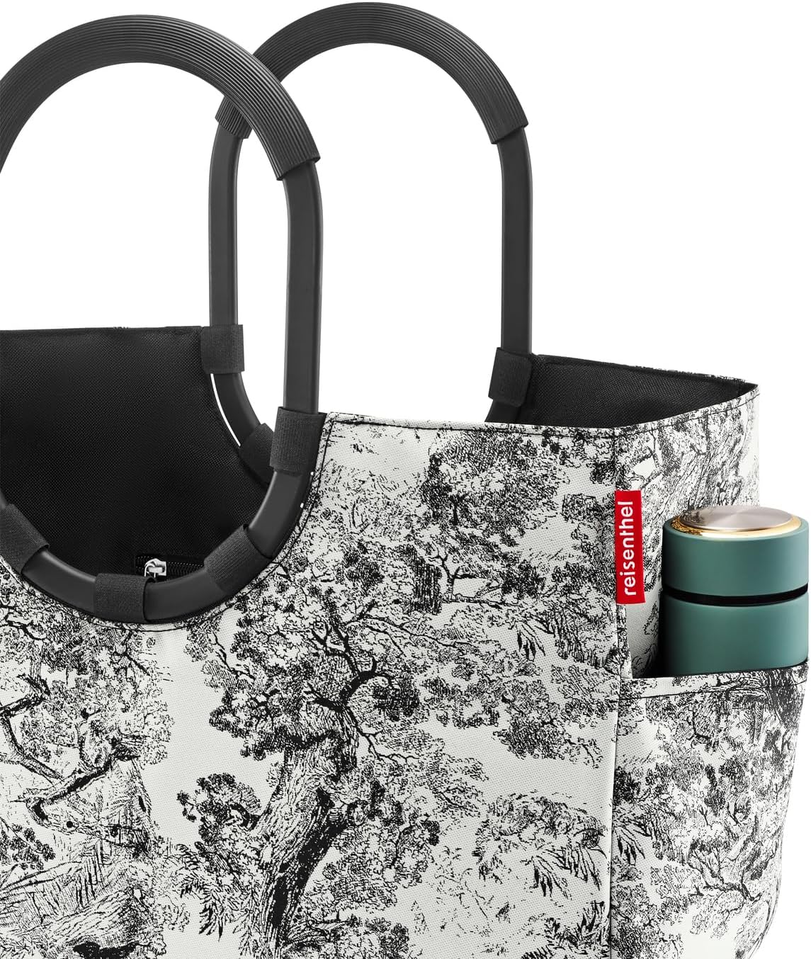 reisenthel Loopshopper L - Sturdy Bag with Practical Compartments Made from Recycled PET Bottles - Charming and Water-Repellent Design Gold, Mesh black., L