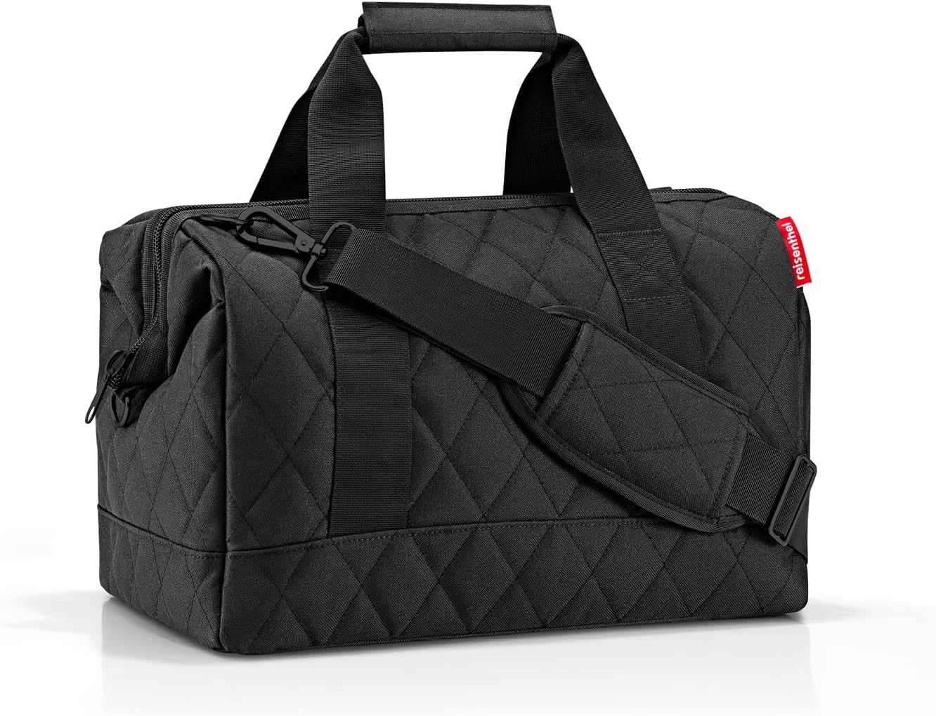reisenthel allrounder M - Versatile Doctor's Bag for Travel, Work or Leisure - With Functional Stylish Design, Rhombus Black, M, travel bag