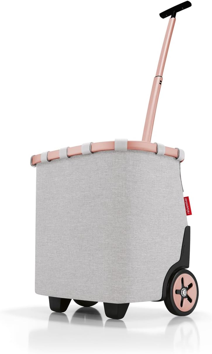 reisenthel carrycruiser Black Frame/Black - Portable Shopping Trolley with Sturdy Aluminum Frame, Shoulder Strap and Removable mesh Inner Bag -Water-Repellent