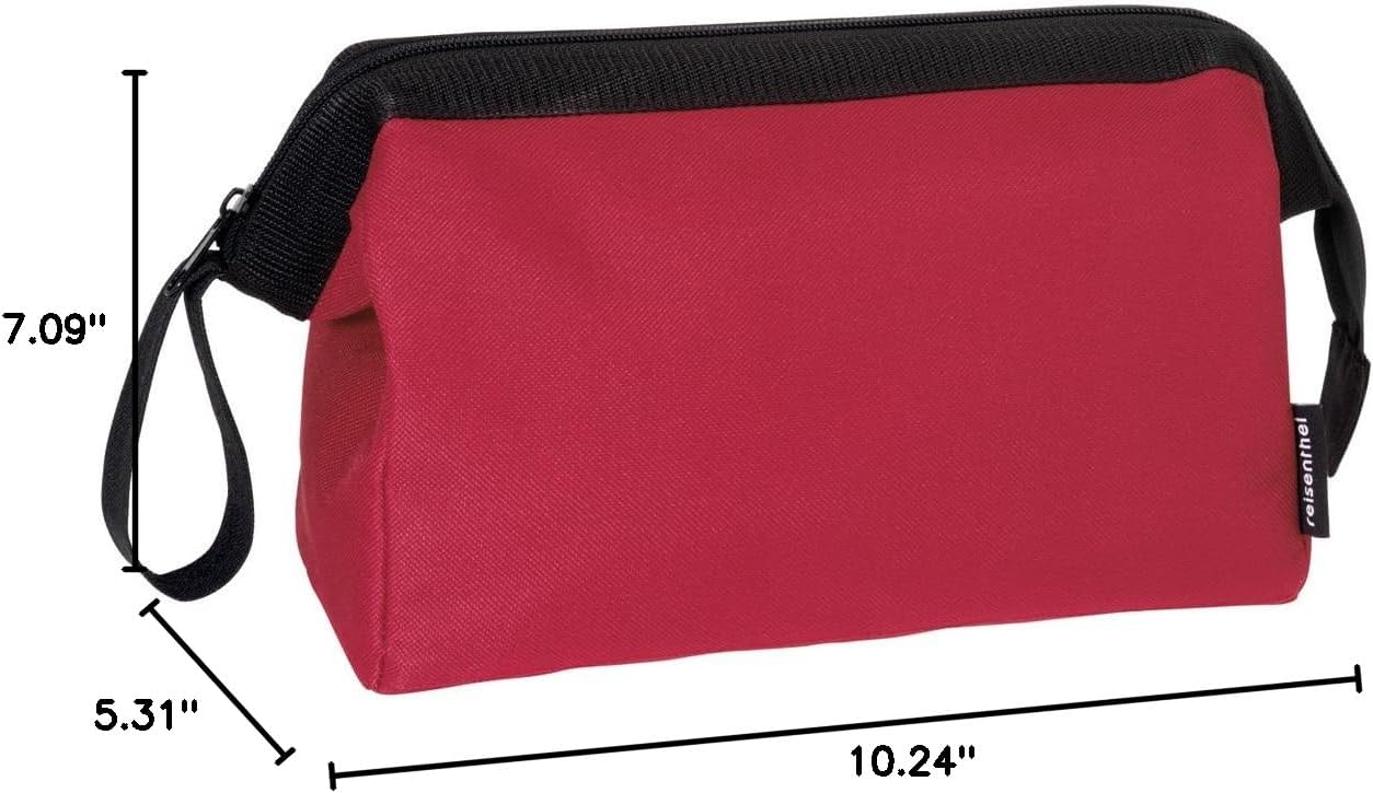reisenthel travelcosmetic Strong Robust and Practical Travel Cosmetic Bag, Hand Strap, Water-Repellent Material, Glossy Dots Black, Einheitsgröße, Casual