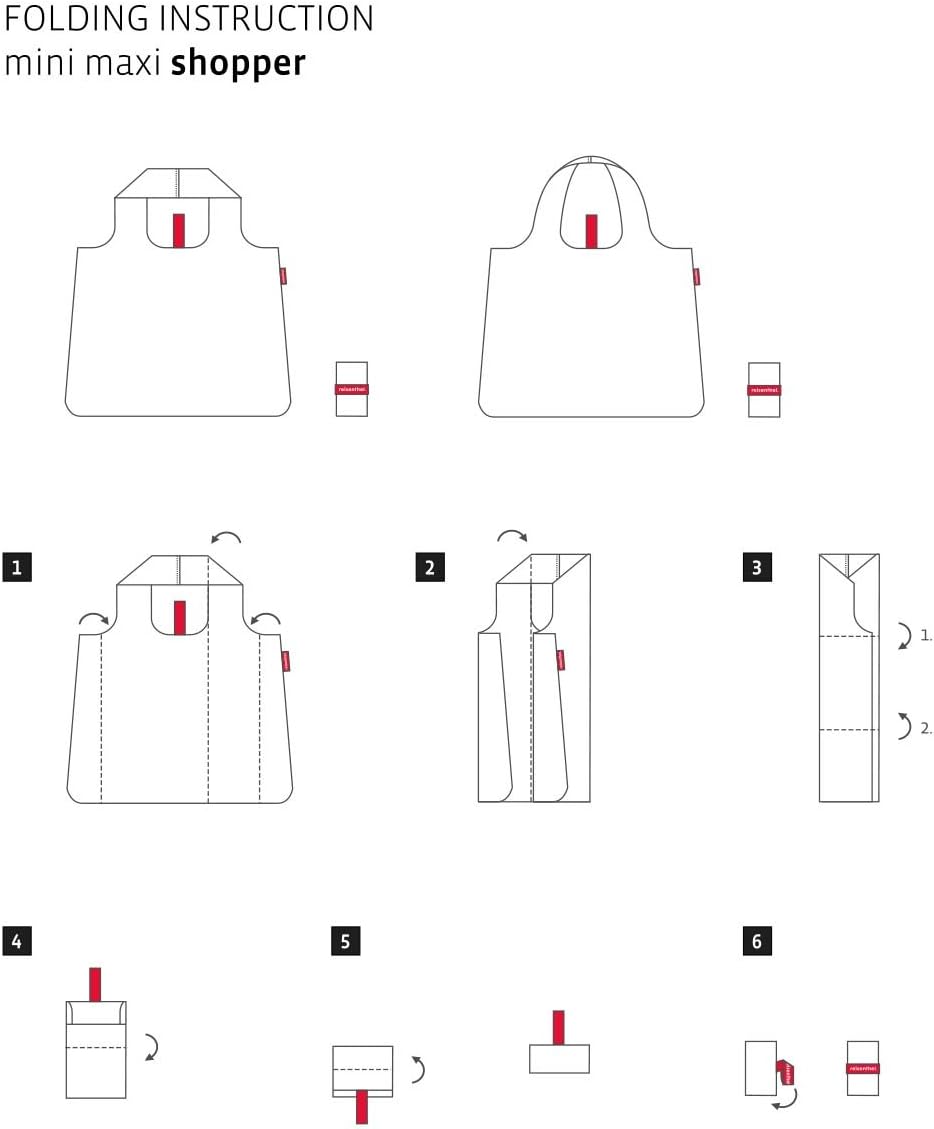 reisenthel Mini Maxi Shopper red - Foldable Shopping Bag with Attractive Design - Water Repellent