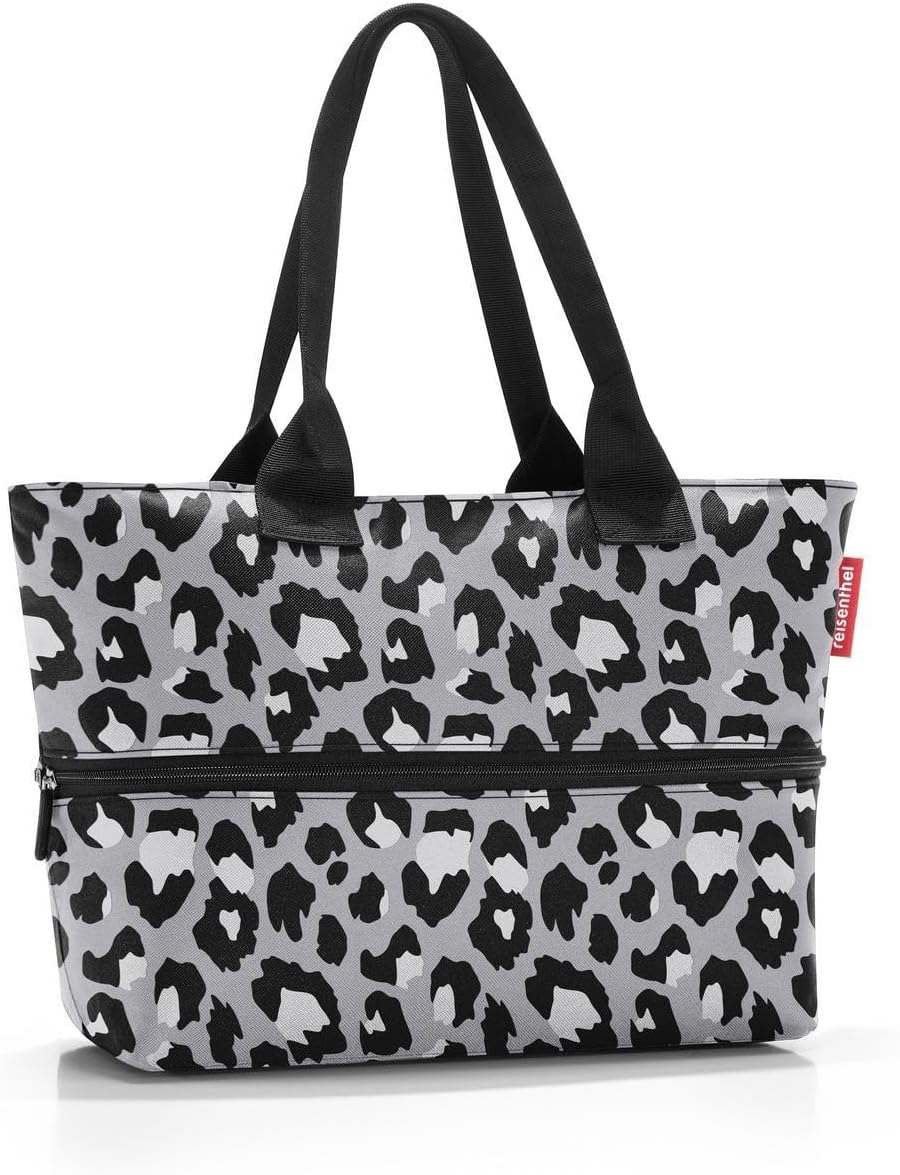 reisenthel Shopper E1 Glossy Dots Black, Daisy Blue