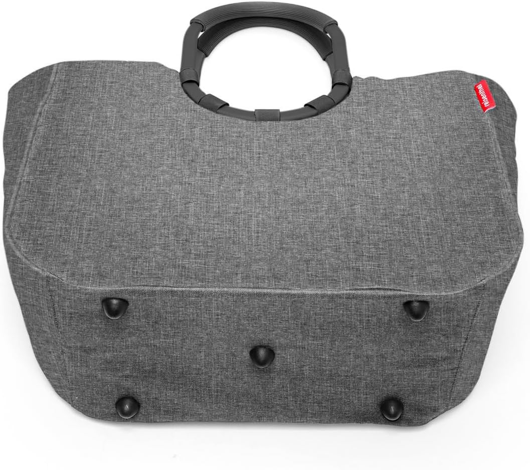 reisenthel Loopshopper L Frame Shoulder Bag Tote, Oversized Handbag for Shopping, Travel, and Commuting, Water-repellent, Twist Silver