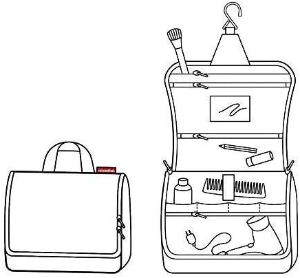 reisenthel Toiletbag XL Practical Toiletry Bag with Hook, Water-Repellent Material, Mesh black., 28 cm, Cosmetic bag