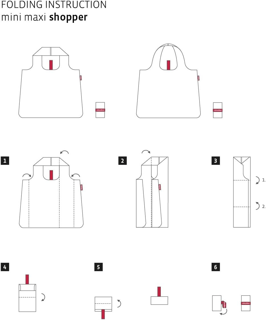 reisenthel Mini Maxi Shopper red - Foldable Shopping Bag with Attractive Design - Water Repellent