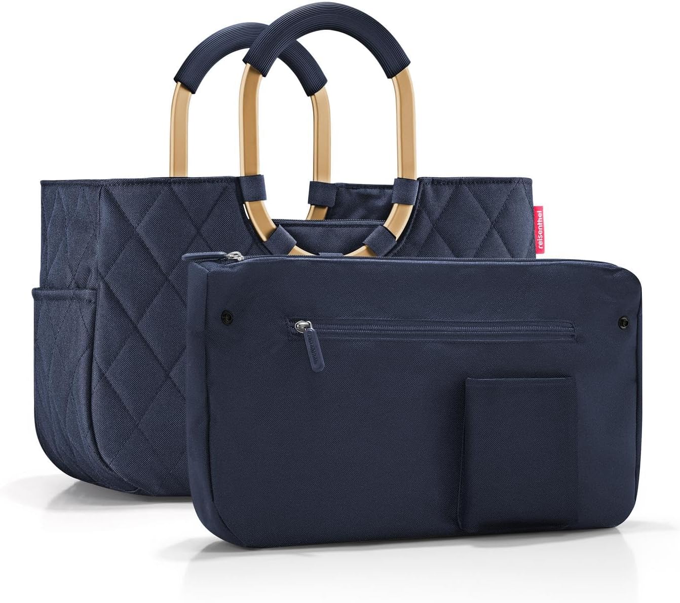 reisenthel Loopshopper M - Sturdy Bag with Practical Compartments Made from Recycled PET Bottles - Elegance When Shopping, Lots of Function Included, Teddy Sand, M