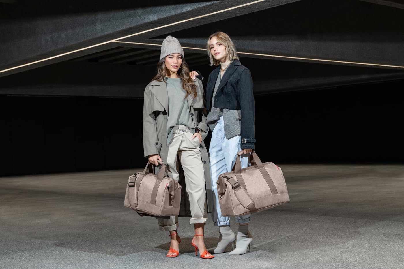 reisenthel Allrounder L - Versatile Doctor's Bag for Travel, Work or Leisure - With Functional Stylish Design, Herringbone Mocha, One Size, Modern