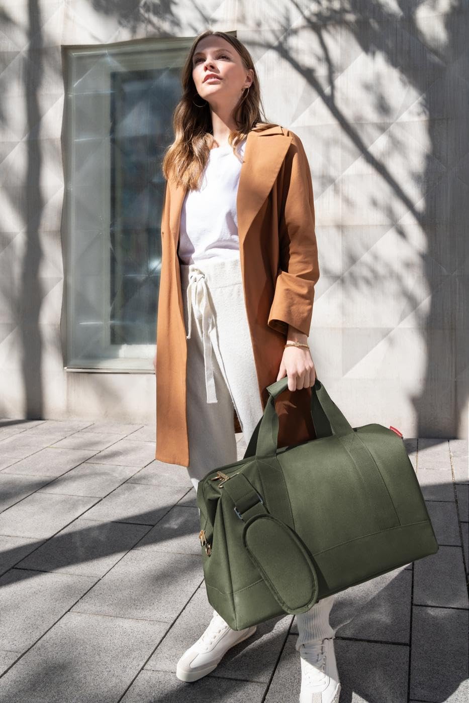 reisenthel Allrounder L - Versatile Doctor's Bag for Travel, Work or Leisure - With Functional Stylish Design, Herringbone Mocha, One Size, Modern