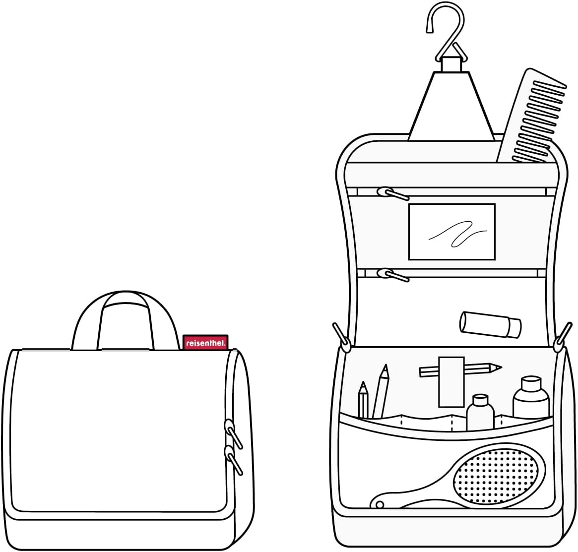 Reisenthel WH6049 TOILETBAG HERRINGBONE SAND Gym Bag Women's HERRINGBONE SAND Size Unica, Herringbone Sand, One Size, Sport