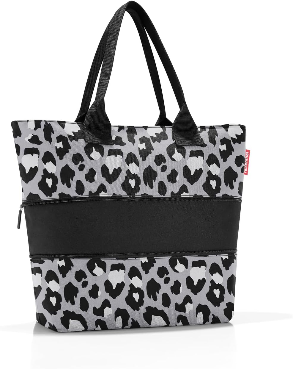 reisenthel Shopper E1 Glossy Dots Black, Daisy Blue