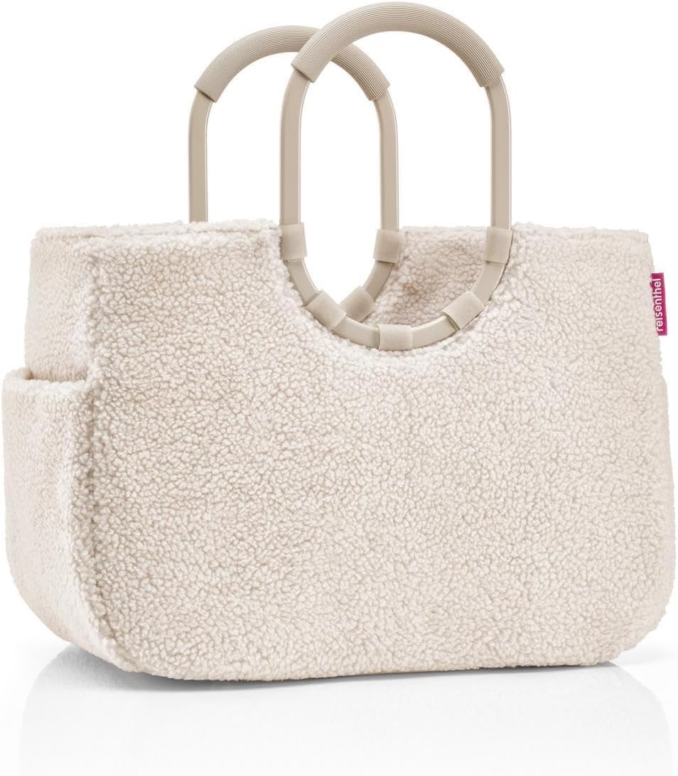 reisenthel Loopshopper L - Sturdy Bag with Practical Compartments Made from Recycled PET Bottles - Charming and Water-Repellent Design Gold, Mesh black., L