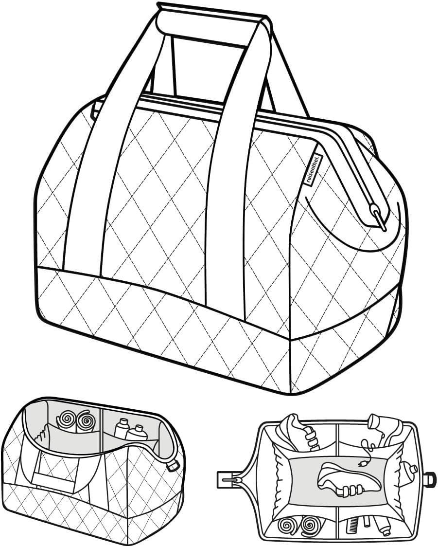 reisenthel Allrounder L - Versatile Doctor's Bag for Travel, Work or Leisure - With Functional Stylish Design, Herringbone Mocha, One Size, Modern