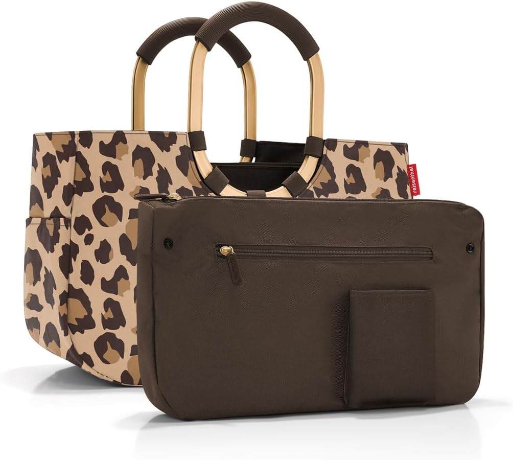 reisenthel Loopshopper M - Sturdy Bag with Practical Compartments Made from Recycled PET Bottles - Elegance When Shopping, Lots of Function Included, Teddy Sand, M